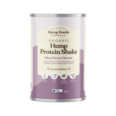 Hemp Foods Australia Organic Hemp Protein Shake Mixed Berry 420g